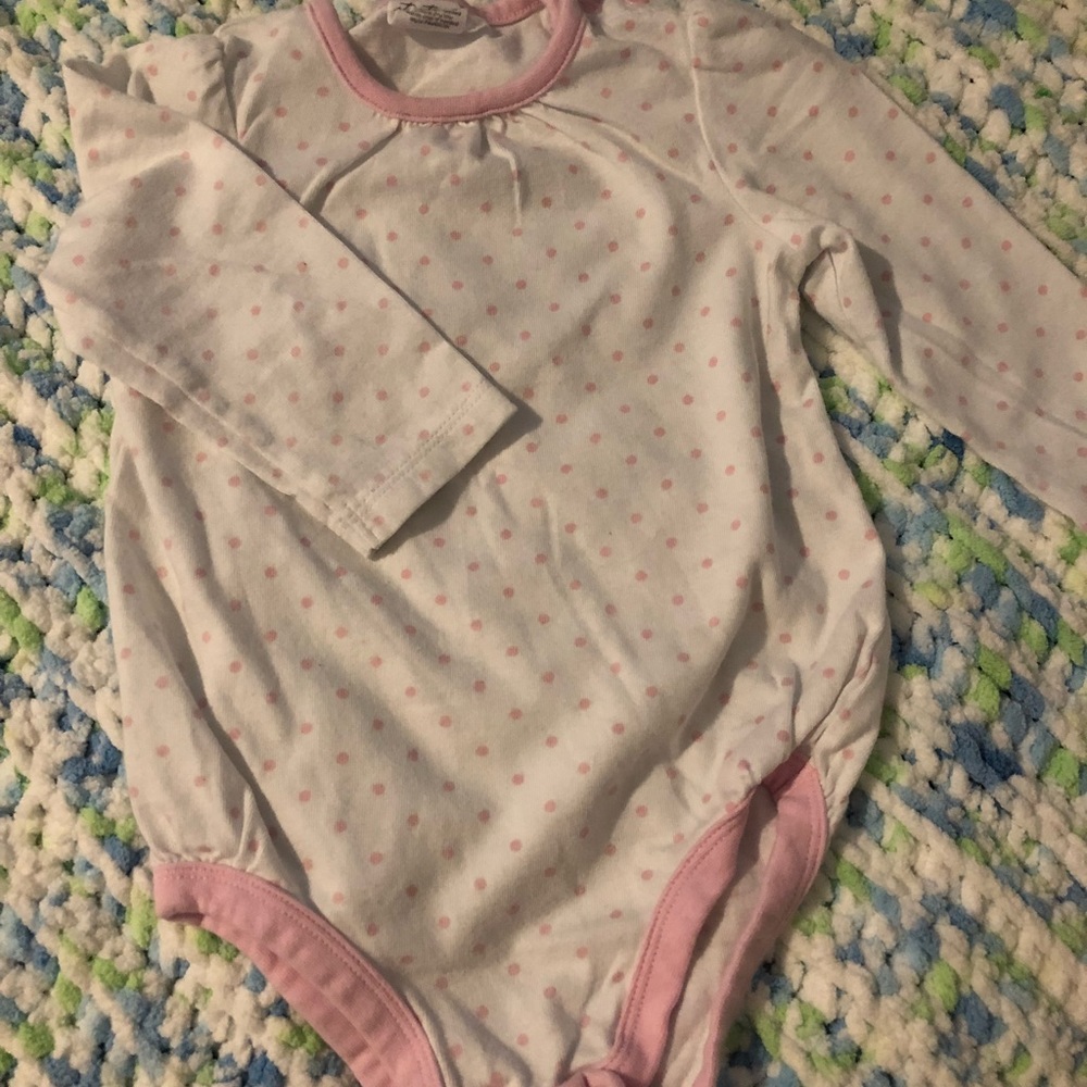 Pink Polka Dot Onesie